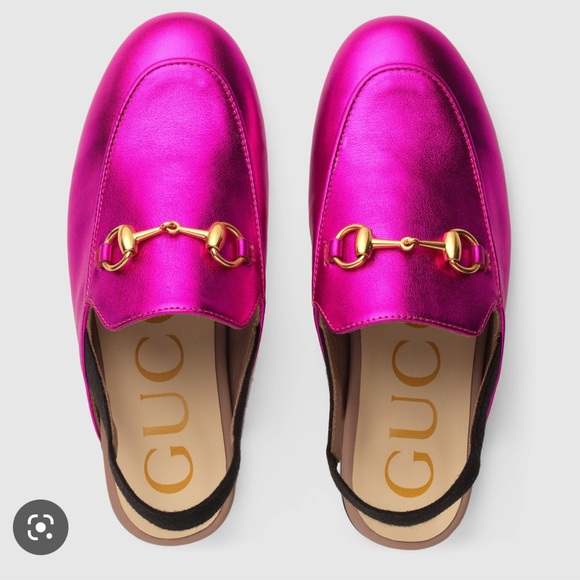 Gucci Kids princetown’s  -Children's Princetown metallic leather mule/ loafer - Picture 4 of 17